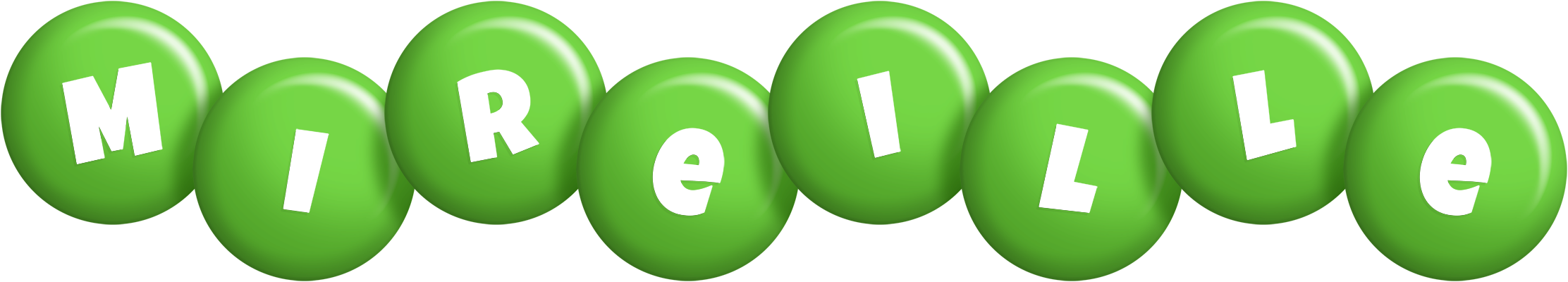 Mireille candy-green logo