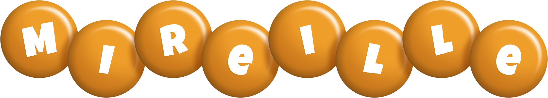 Mireille candy-orange logo