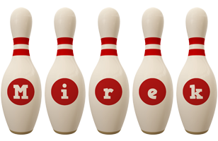 Mirek bowling-pin logo