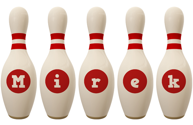 Mirek bowling-pin logo