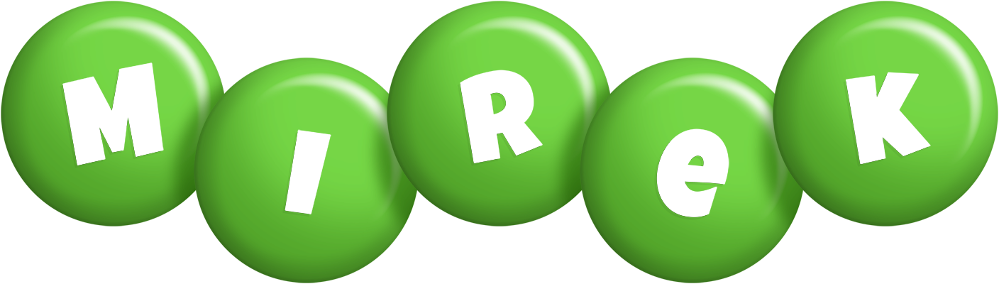 Mirek candy-green logo