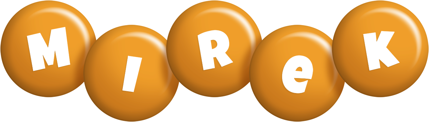 Mirek candy-orange logo
