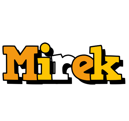 Mirek cartoon logo