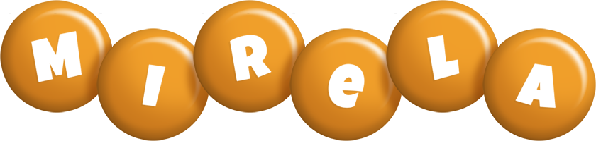Mirela candy-orange logo