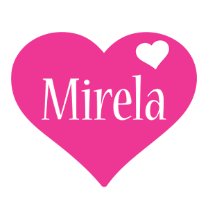 Mirela love-heart logo