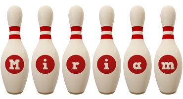 Miriam bowling-pin logo