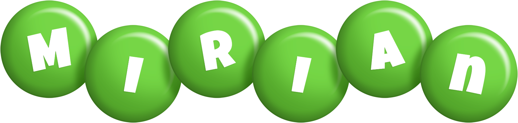 Mirian candy-green logo