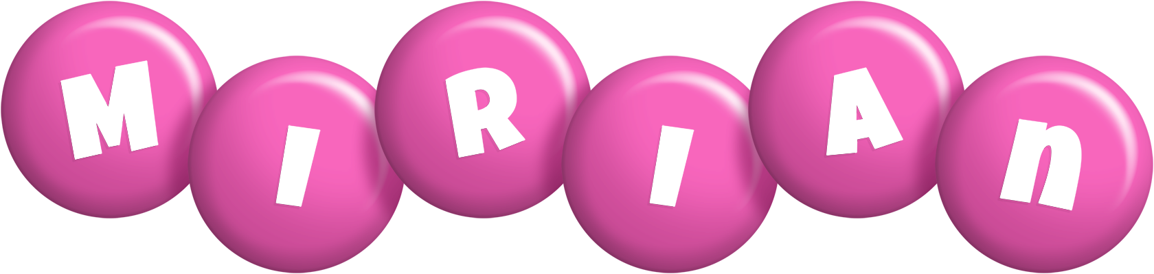 Mirian candy-pink logo