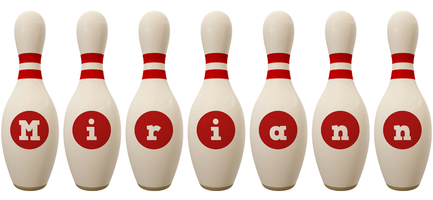 Miriann bowling-pin logo