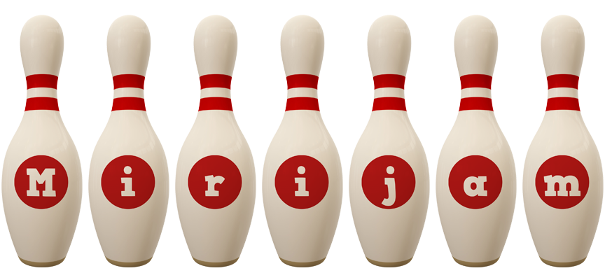Mirijam bowling-pin logo
