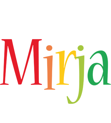 Mirja birthday logo