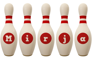 Mirja bowling-pin logo