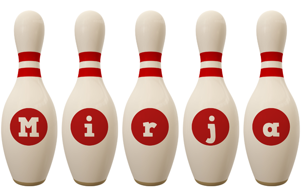 Mirja bowling-pin logo