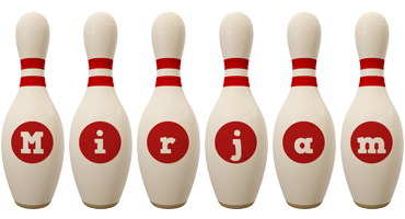 Mirjam bowling-pin logo