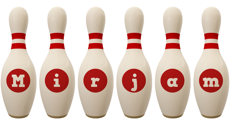 Mirjam bowling-pin logo