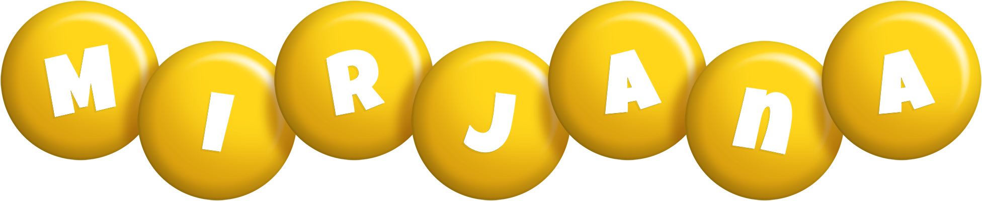 Mirjana candy-yellow logo