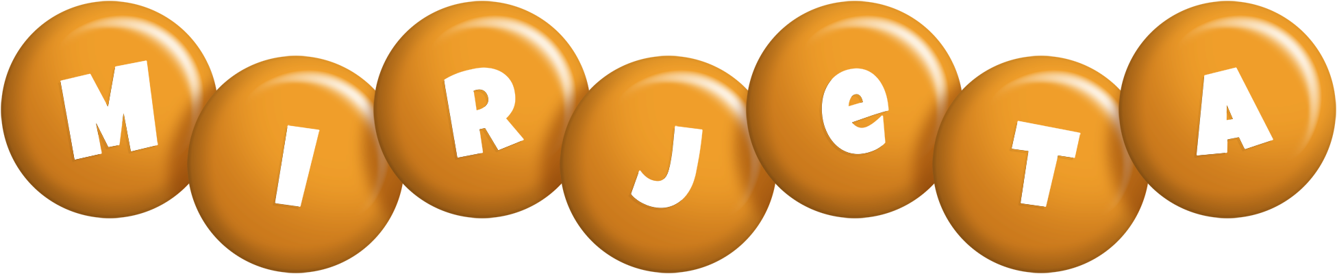 Mirjeta candy-orange logo
