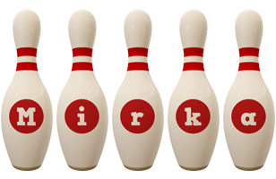 Mirka bowling-pin logo