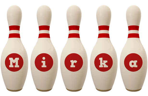 Mirka bowling-pin logo