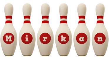 Mirkan bowling-pin logo