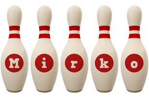 Mirko bowling-pin logo