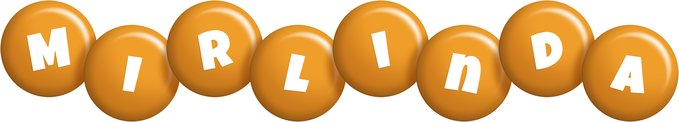 Mirlinda candy-orange logo