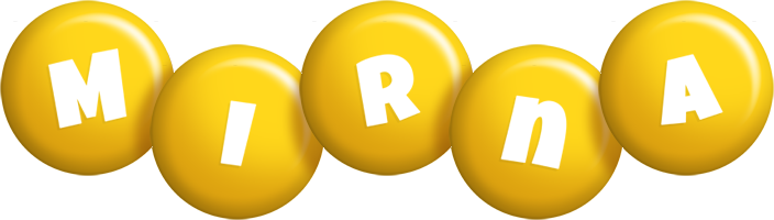 Mirna candy-yellow logo