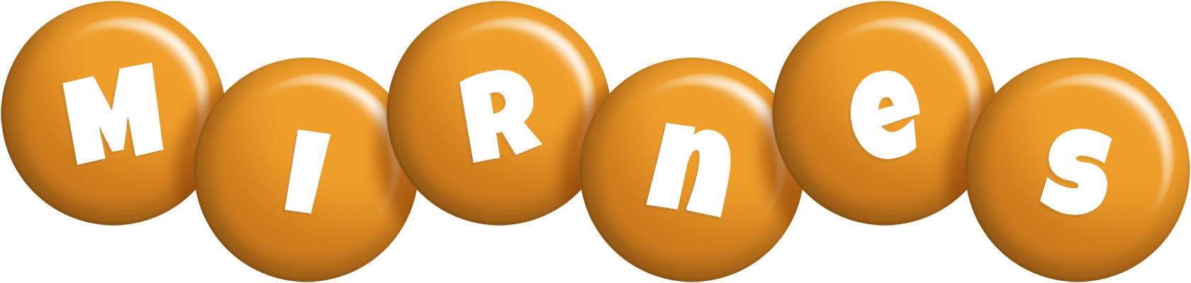 Mirnes candy-orange logo