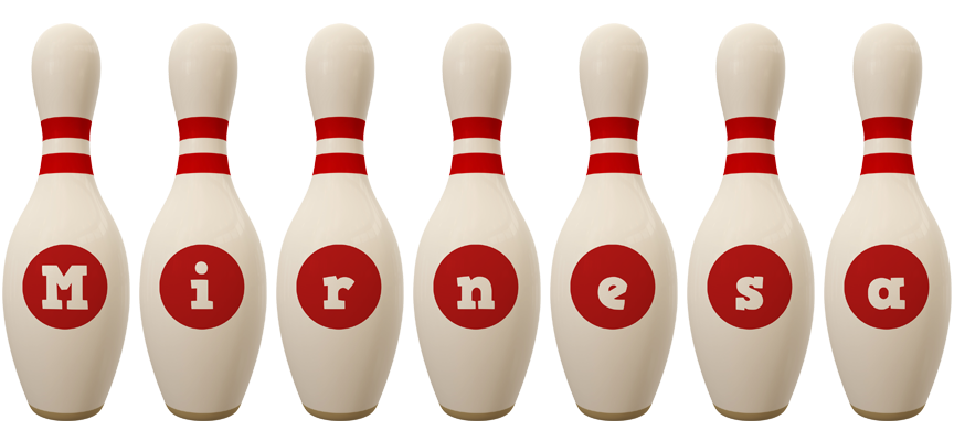 Mirnesa bowling-pin logo