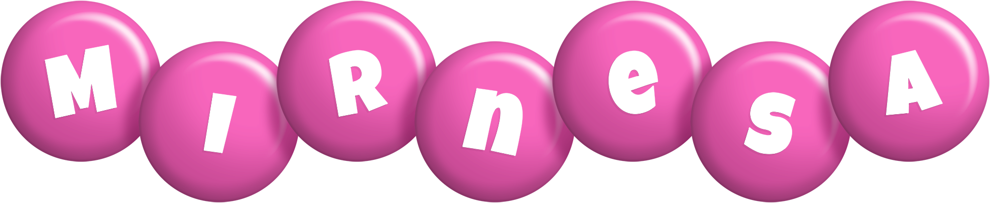 Mirnesa candy-pink logo