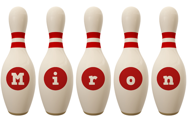 Miron bowling-pin logo