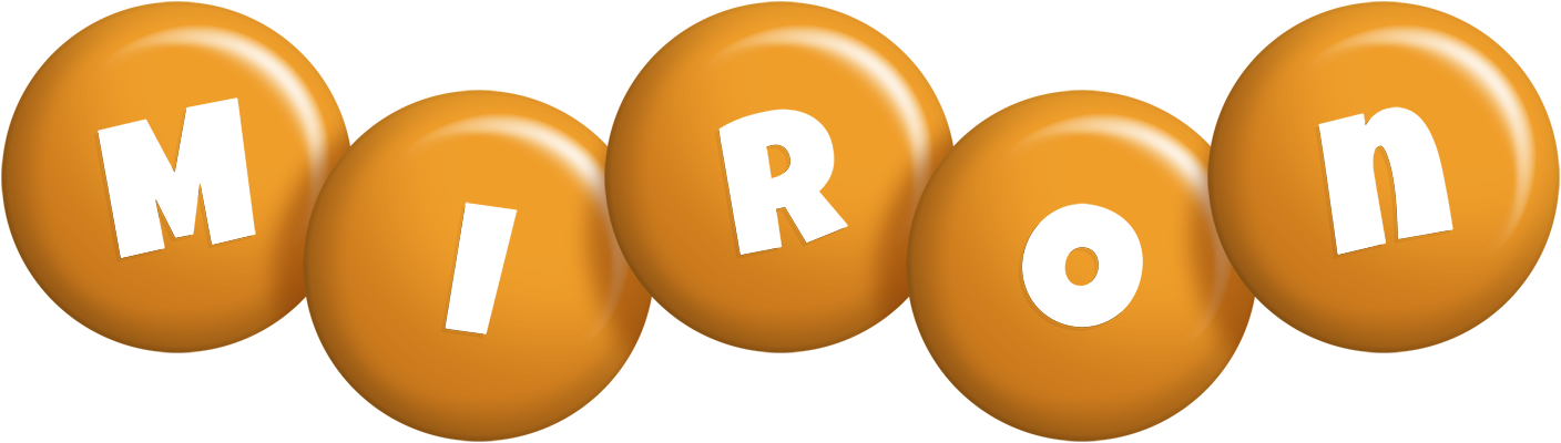 Miron candy-orange logo