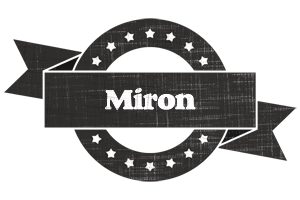 Miron grunge logo