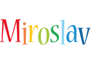 Miroslav birthday logo