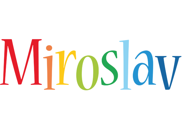 Miroslav birthday logo