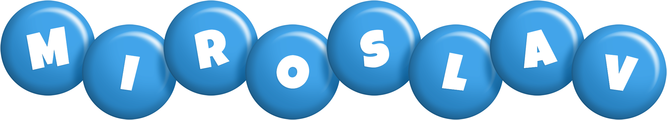 Miroslav candy-blue logo
