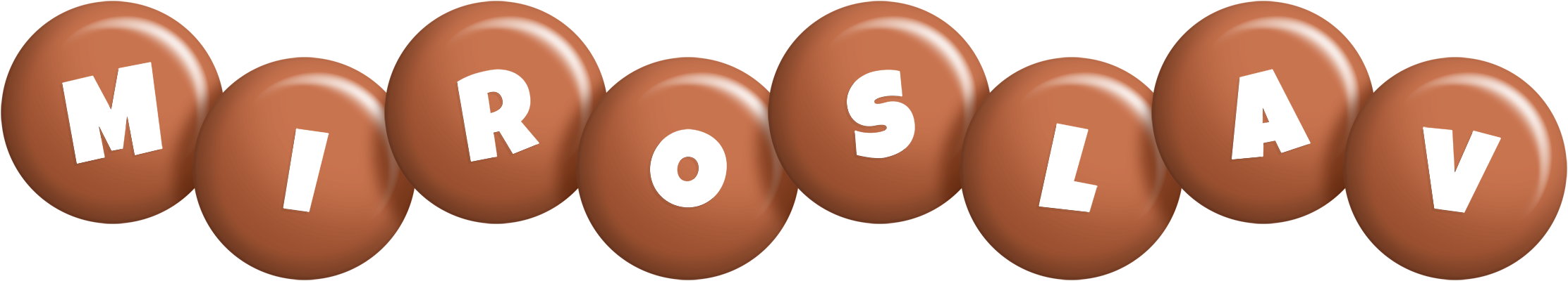 Miroslav candy-brown logo