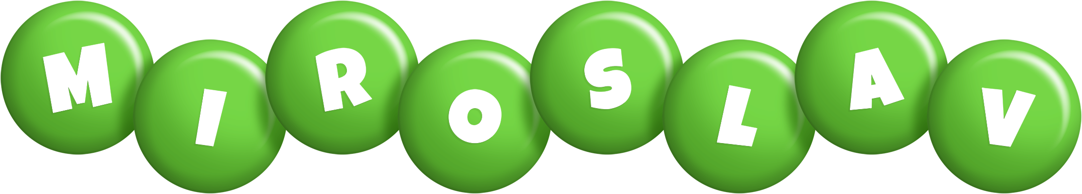 Miroslav candy-green logo
