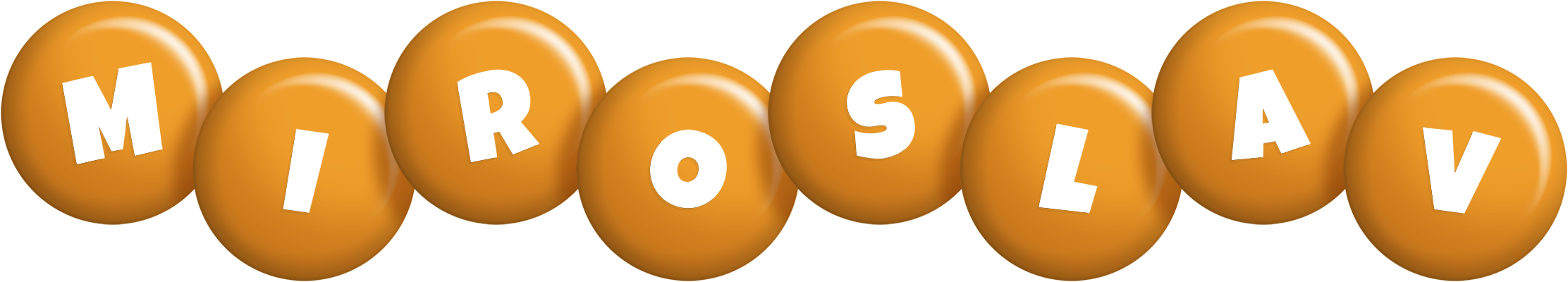 Miroslav candy-orange logo