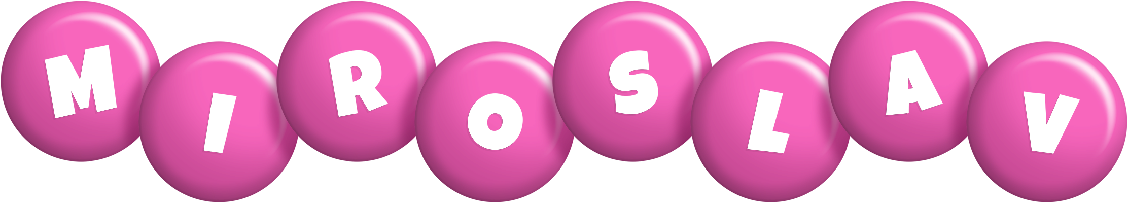 Miroslav candy-pink logo