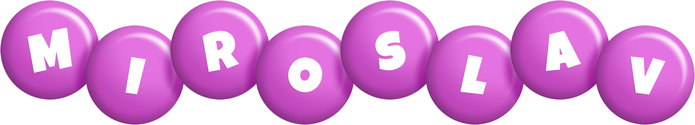 Miroslav candy-purple logo