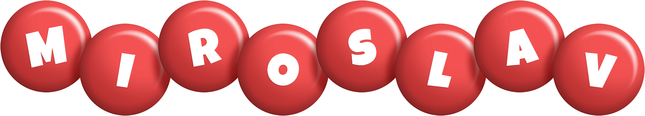 Miroslav candy-red logo