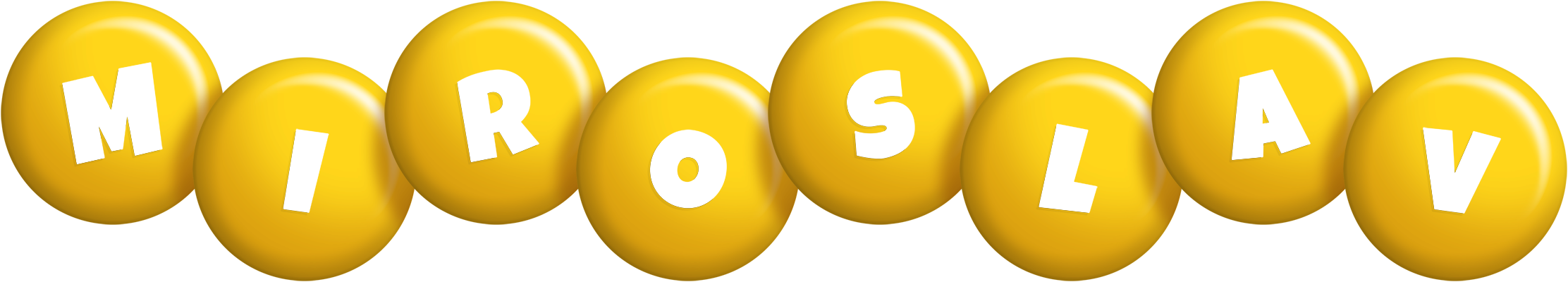 Miroslav candy-yellow logo