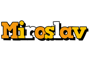 Miroslav cartoon logo