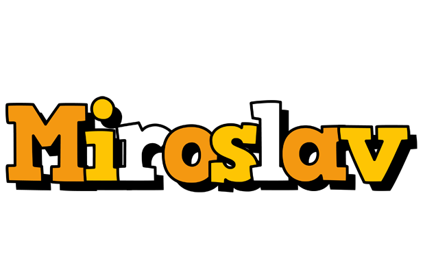 Miroslav cartoon logo