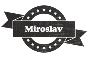 Miroslav grunge logo