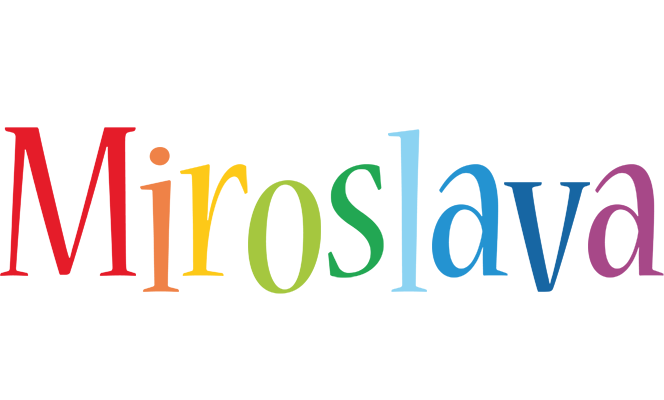 Miroslava birthday logo