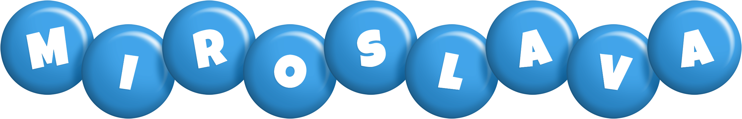 Miroslava candy-blue logo