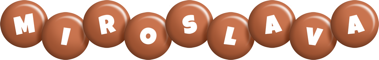 Miroslava candy-brown logo