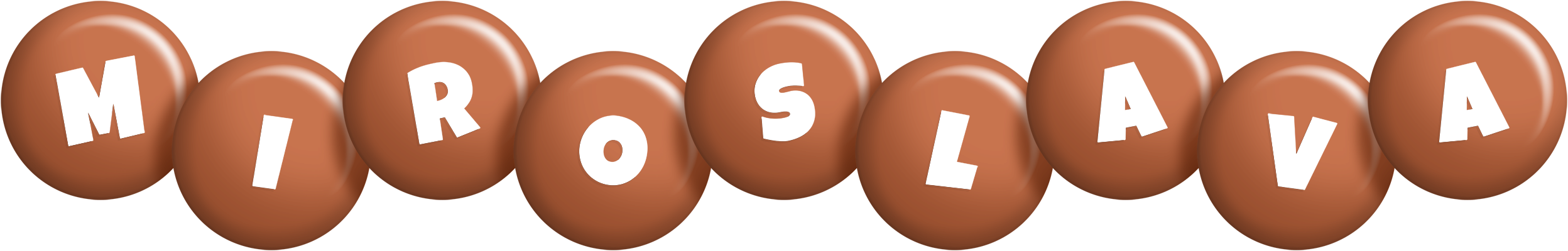 Miroslava candy-brown logo